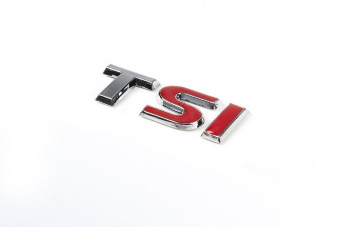 Надпись TSI (под оригинал) T-хром, SI-красные для Volkswagen Scirocco