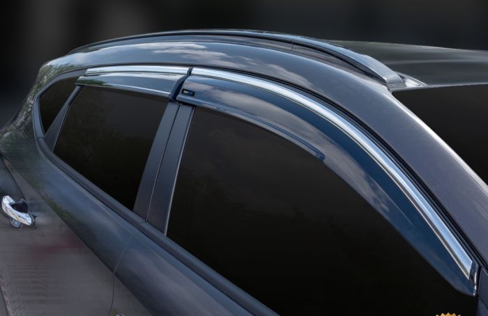 Ветровики с хромом (4 шт, Sunplex Chrome) для Hyundai Tucson TL 2016-2021 гг