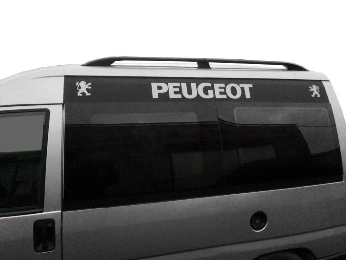 Рейлинги черные Длинная база, с пластиковыми ногами для Peugeot Expert 1996-2007 гг