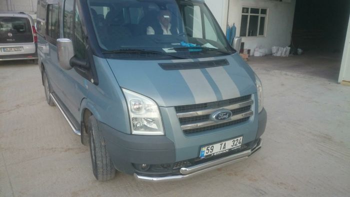 Передний ус ST014 (2006-2014, нерж.) для Ford Transit