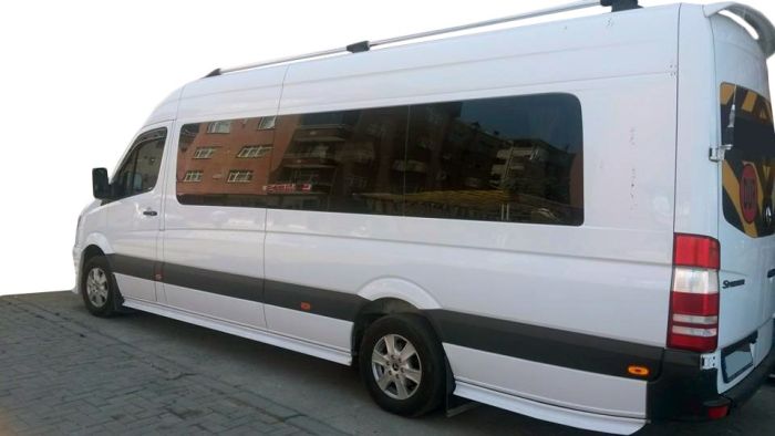 Боковые пороги Спорт (под покраску) Экстра длинная база (L4) для Volkswagen Crafter 2006-2017 гг