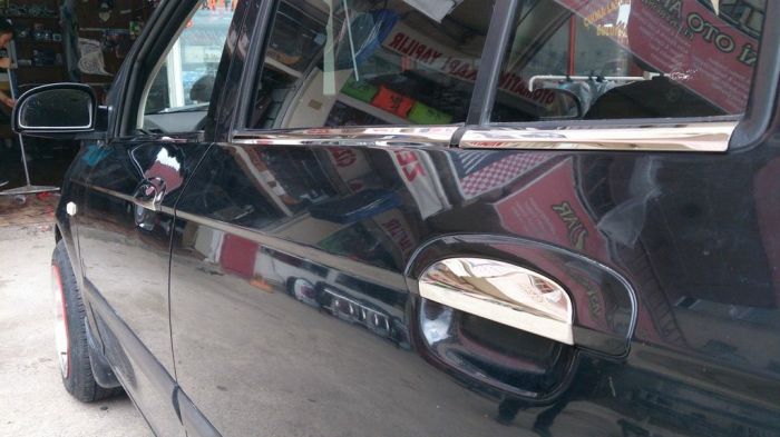Наружняя окантовка стекол (6 шт, нерж.) OmsaLine - Итальянская нержавейка для Hyundai Getz