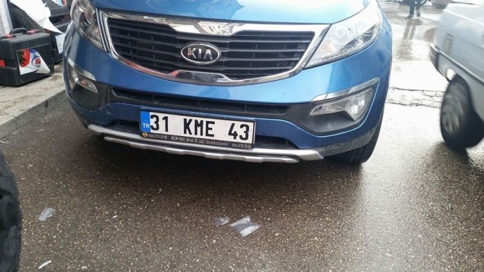 Передняя накладка B06 (пластик) для Kia Sportage 2010-2015 гг