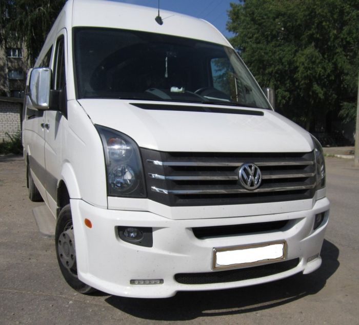 Передний бампер 2012-2024 (LED, под покраску) для Volkswagen Crafter