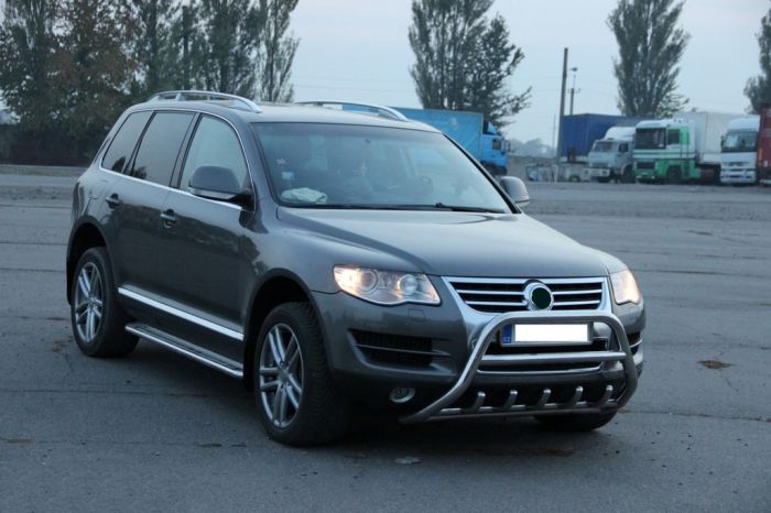 Кенгурятник WT003 Special (нерж) для Volkswagen Touareg 2002-2010 гг