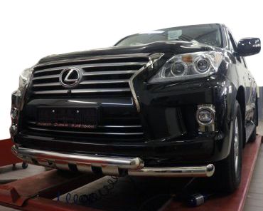 Передняя защита Gronder (2008-2015 нерж) для Lexus LX570 / 450d