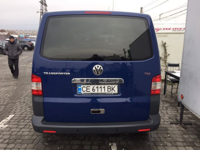 Накладка над номером дверь Ляда (нерж) Transporter, OmsaLine - Итальянская нержавейка для Volkswagen T5 2010-2015 гг