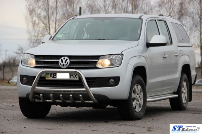 Кенгурятник WT003 (нерж) для Volkswagen Amarok 2010-2022 гг