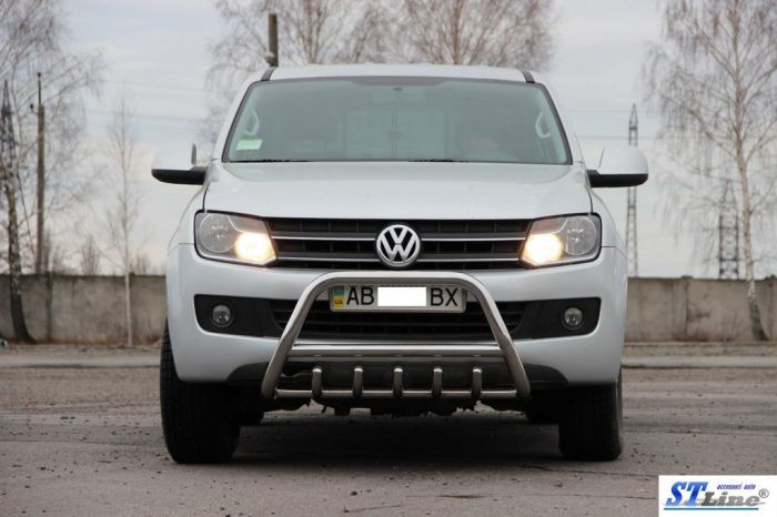 Кенгурятник WT003 (нерж) для Volkswagen Amarok 2010-2022 гг