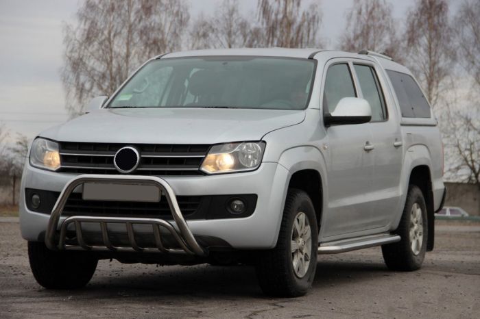 Кенгурятник WT002 (нерж) для Volkswagen Amarok 2010-2022 гг