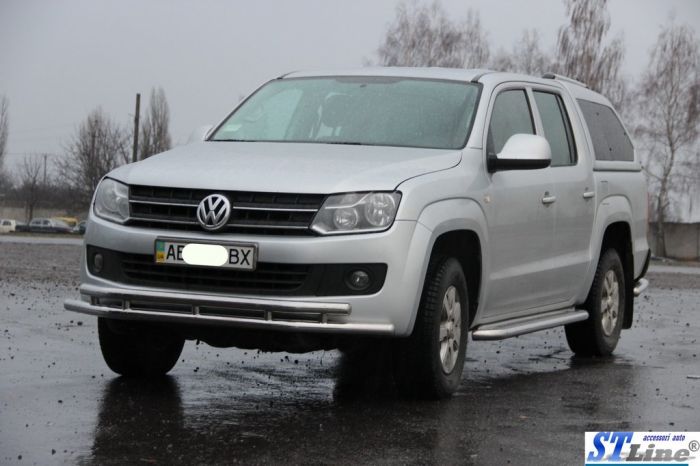 Передняя защита ST018-2 (нерж) для Volkswagen Amarok 2010-2022 гг