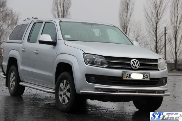 Передняя защита ST018-2 (нерж) для Volkswagen Amarok 2010-2022 гг