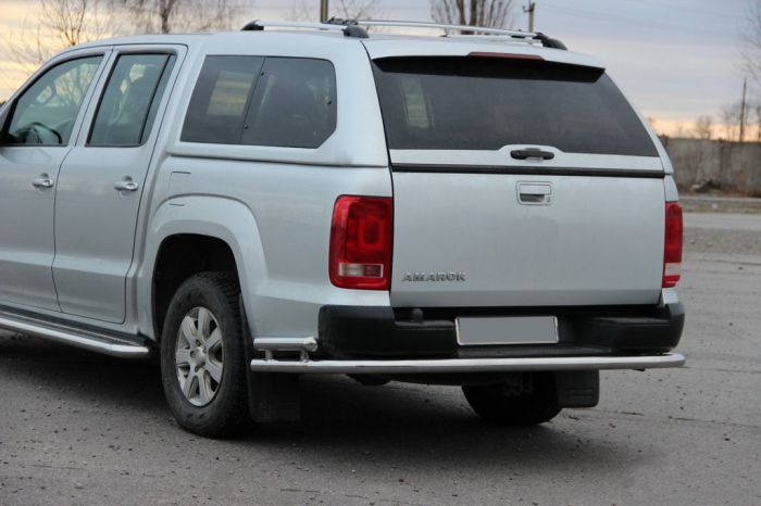 Задняя защита AK005-2 (2 шт, нерж) для Volkswagen Amarok 2010-2022 гг