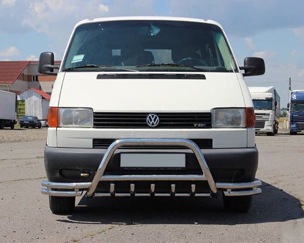 Кенгурятник WT003 Plus-2 (нерж) для Volkswagen T4 Caravelle/Multivan