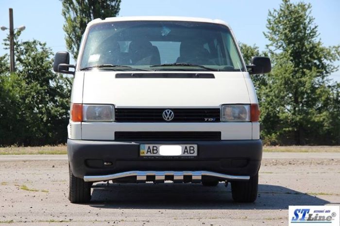 Нижняя губа с грилем ST010 (нерж) 51мм для Volkswagen T4 Caravelle/Multivan