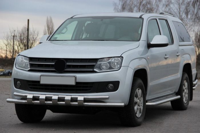 Передняя защита ST015 (нерж) для Volkswagen Amarok 2010-2022 гг