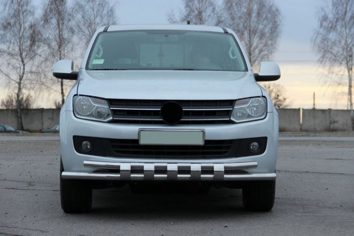 Передняя защита ST015 (нерж) для Volkswagen Amarok 2010-2022 гг