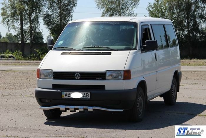 Нижняя губа с грилем ST010 (нерж) 60мм для Volkswagen T4 Transporter