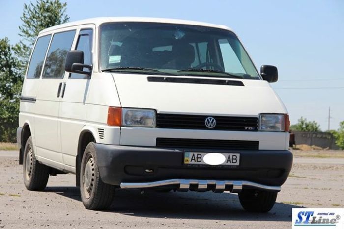 Нижняя губа с грилем ST010 (нерж) 51мм для Volkswagen T4 Caravelle/Multivan