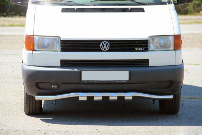 Нижняя губа с грилем ST010 (нерж) 51мм для Volkswagen T4 Transporter