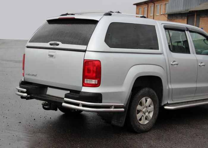 Задние уголки AK003-Double (2 шт, нерж) для Volkswagen Amarok 2010-2022 гг