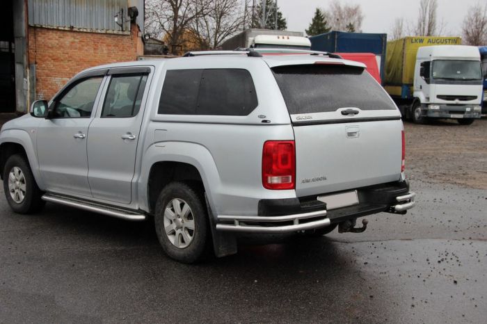 Задние уголки AK003-Double (2 шт, нерж) для Volkswagen Amarok 2010-2022 гг