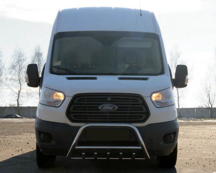 Кенгурятник WT003 (нерж.) для Ford Transit 2014-2024 гг