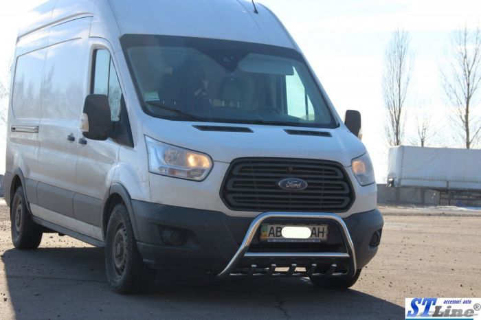 Кенгурятник WT003 (нерж.) для Ford Transit 2014-2024 гг