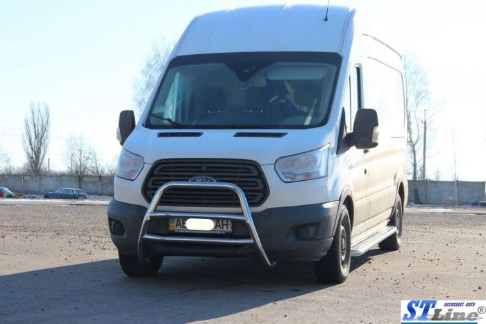 Кенгурятник WT022 (нерж.) для Ford Transit 2014-2024 гг