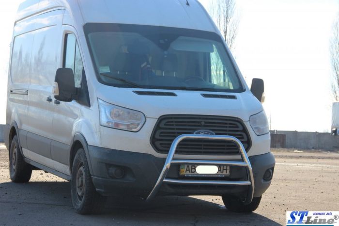 Кенгурятник WT022 (нерж.) для Ford Transit 2014-2024 гг