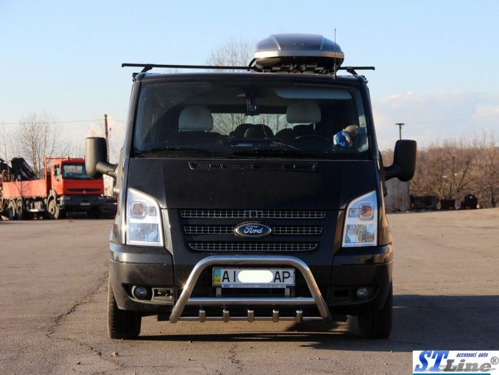 Кенгурятник WT003 (2006-2014, нерж.) для Ford Transit