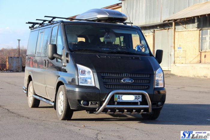 Кенгурятник WT003 (2006-2014, нерж.) для Ford Transit