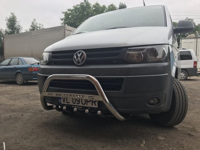 Кенгурятник WT003 (нерж) 51 мм, без надписи для Volkswagen T5 2010-2015 гг