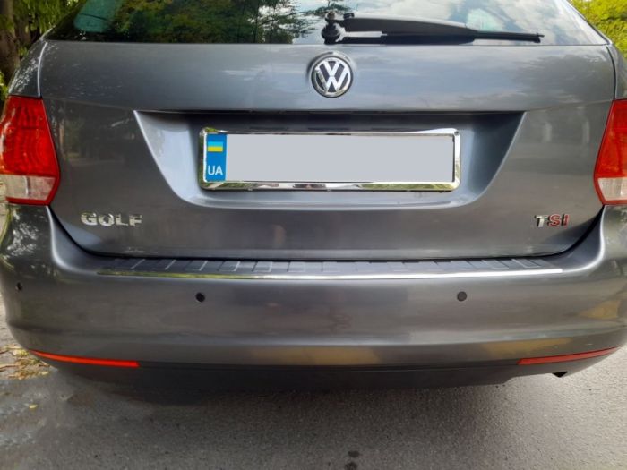 Накладка на задний бампер Carmos (SW, нерж) для Volkswagen Golf 6