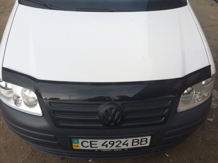 Зимняя накладка на решетку (верхняя) Глянцевая для Volkswagen Caddy 2004-2010 гг