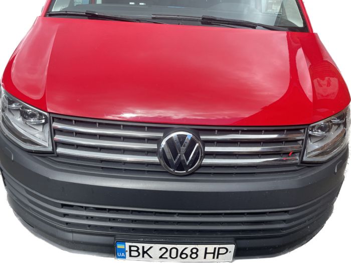 Накладки на решетку Хром 2015-2019 (4 шт, нерж) Carmos - Турецкая сталь для Volkswagen T6 2015-2024, 2019-2024 гг