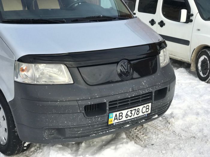 Зимняя верхняя накладка на решетку Матовая для Volkswagen T5 Transporter 2003-2010 гг