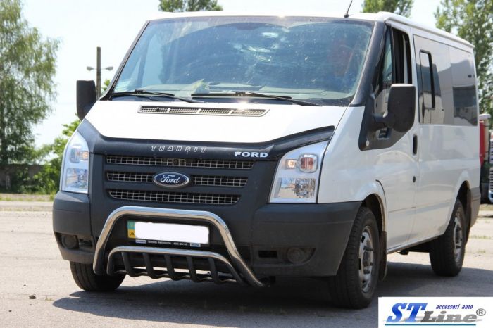 Кенгурятник WT002 (2006-2014, нерж.) для Ford Transit