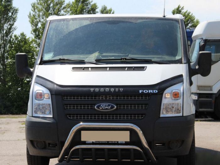 Кенгурятник WT002 (2006-2014, нерж.) для Ford Transit