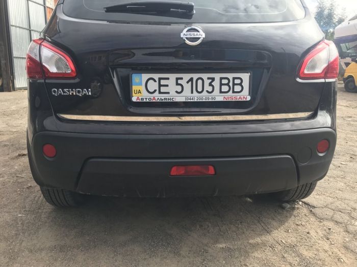 Накладка кромки багажника (нерж.) OmsaLine - Итальянская нержавейка для Nissan Qashqai 2007-2010 гг