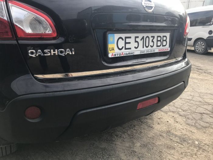 Накладка кромки багажника (нерж.) Carmos - Турецкая сталь для Nissan Qashqai 2007-2010 гг