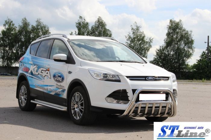 Кенгурятник WT002 (нерж.) для Ford Kuga/Escape 2013-2019 гг