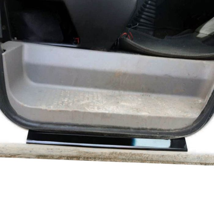 Накладки на дверные пороги ABS (2 шт, пластик) Матовые для Volkswagen T4 Caravelle/Multivan