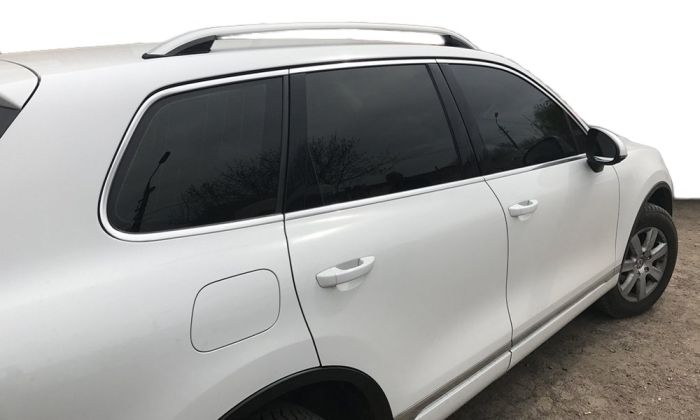 Рейлинги Skyport (серый мат) для Volkswagen Touareg 2010-2018 гг