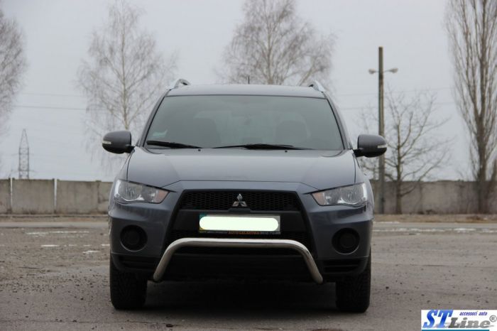 Кенгурятник WT007 (нерж.) для Mitsubishi Outlander 2006-2012 гг