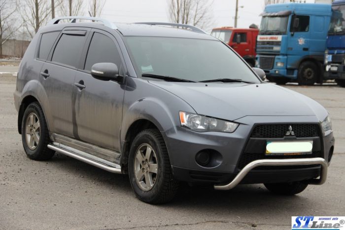 Кенгурятник WT007 (нерж.) для Mitsubishi Outlander 2006-2012 гг