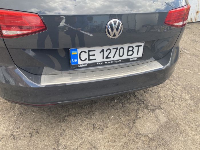 Накладка на задний бампер OmsaLine (нерж) SW (универсал) для Volkswagen Passat B8 2015-2024 гг