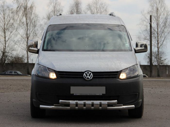 Передний ус Shark ST015 (нерж) для Volkswagen Caddy 2010-2015 гг