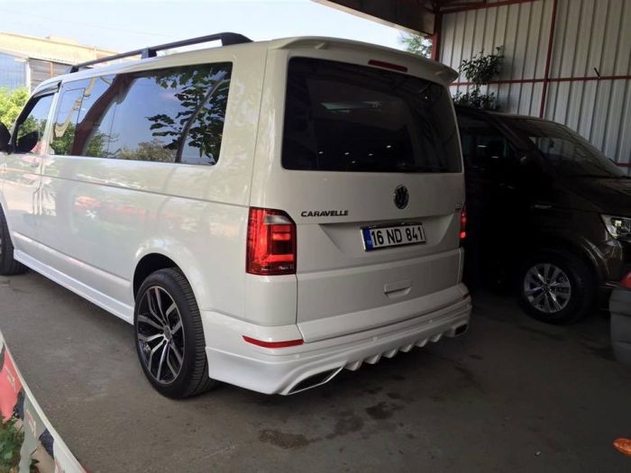 Накладка на задний бампер AMG-style (под покраску) для Volkswagen T6 2015-2024,