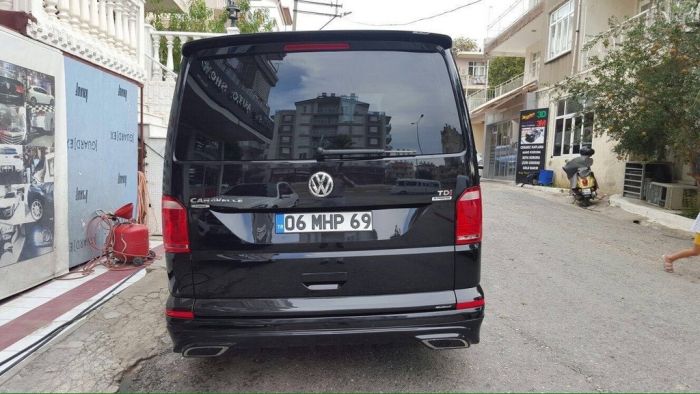 Накладка на задний бампер AMG-style (под покраску) для Volkswagen T6 2015-2024,